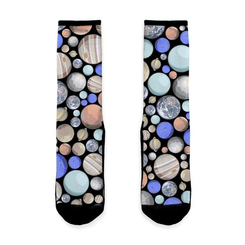 Planets Pattern Socks